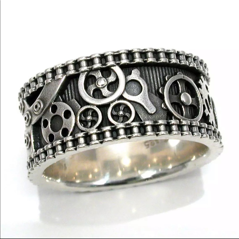 New 925 Silver Novel Electroplated Ring - Picture 1 of 6